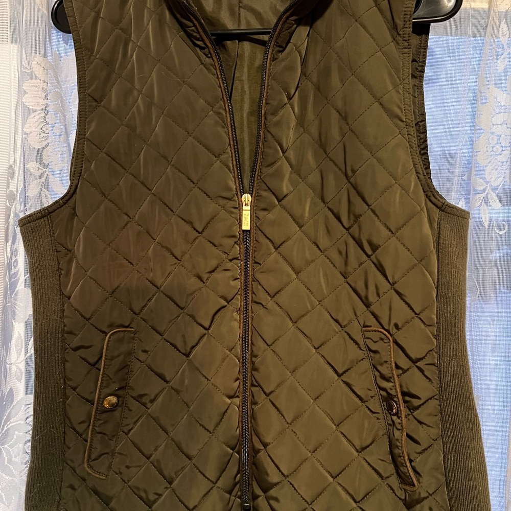 Quilted Olive Green Vest